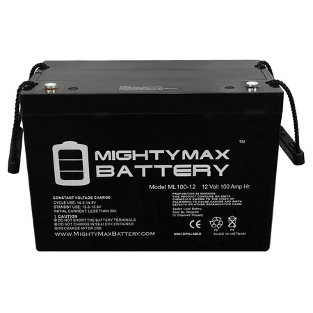 Mighty Max Battery 12V 100Ah SLA AGM Battery for Doosan Compact Excavators DX63-3 ML100-1302